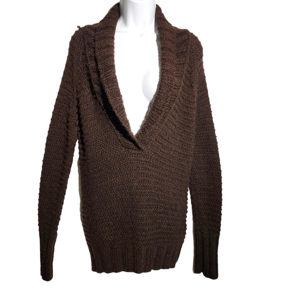 GAP OVERSIZED V- NECK COLLARED SWEATER SZ S - Picture 4 of 10